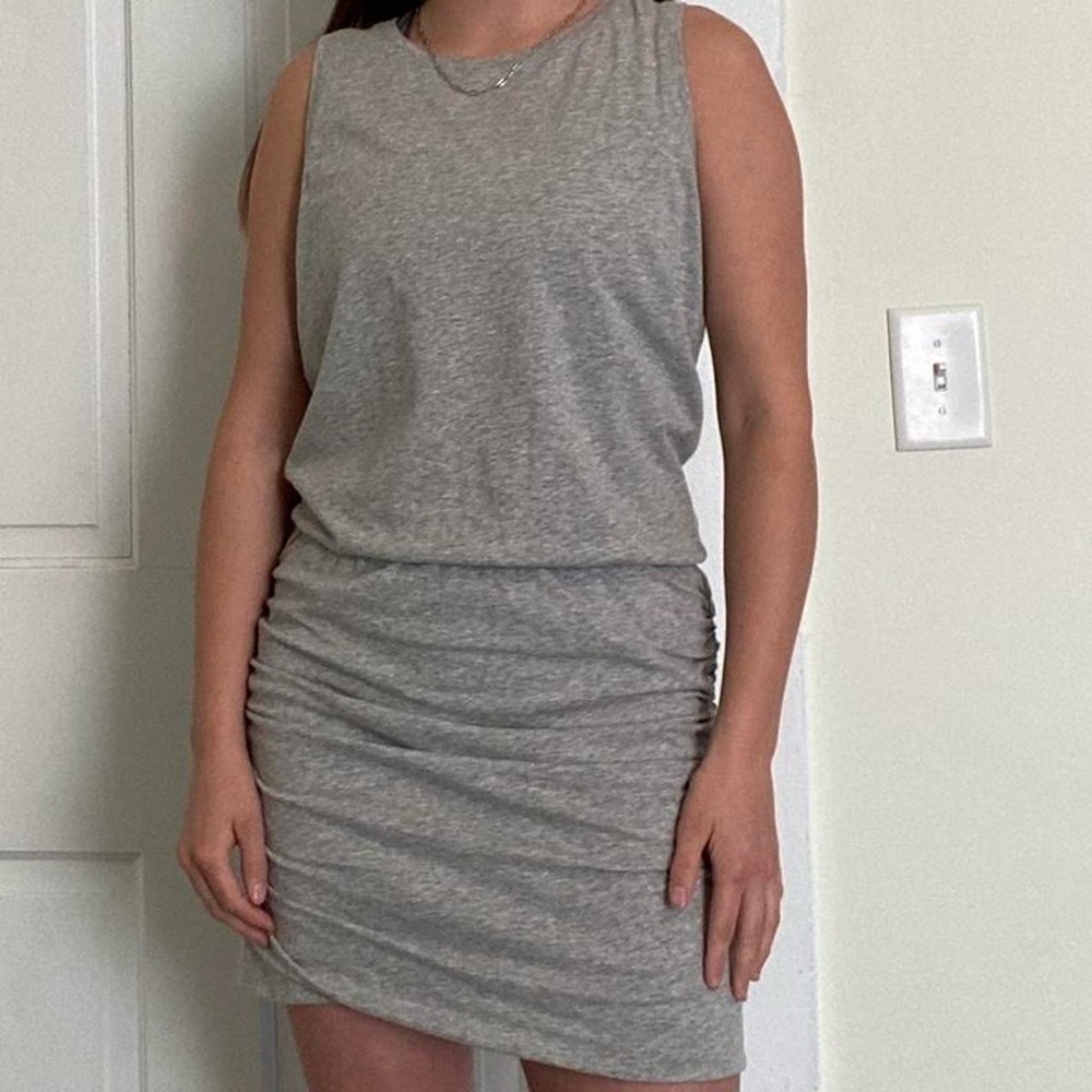 CAbi Heather Gray Sleeveless Mini Dress
